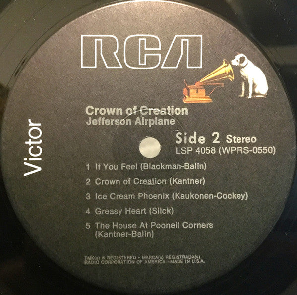 Jefferson Airplane : Crown Of Creation (LP, Album, RP, RCA)