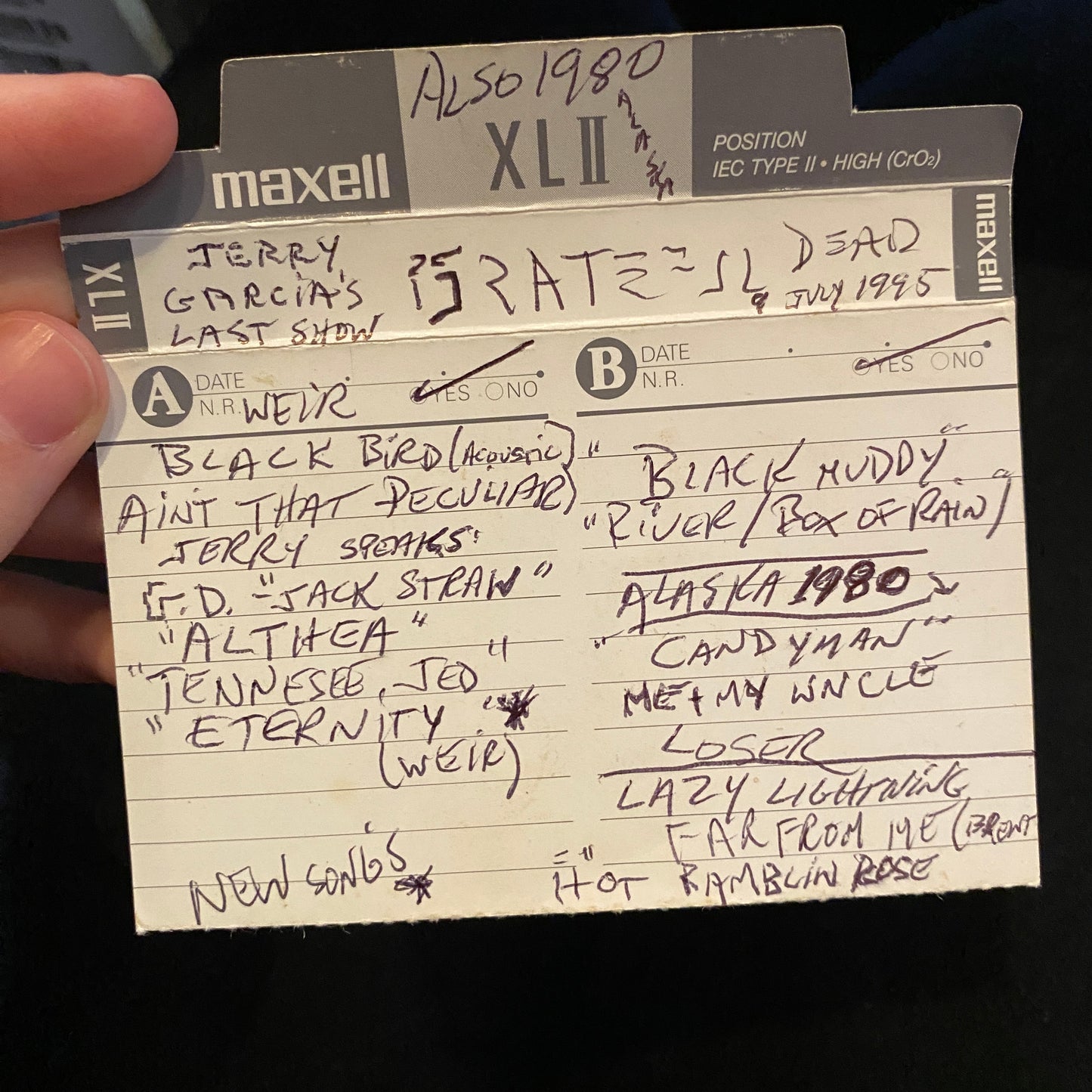 The Grateful Dead - Jerry Garcia's Last Show 7/1995 (Bootleg Cassette)