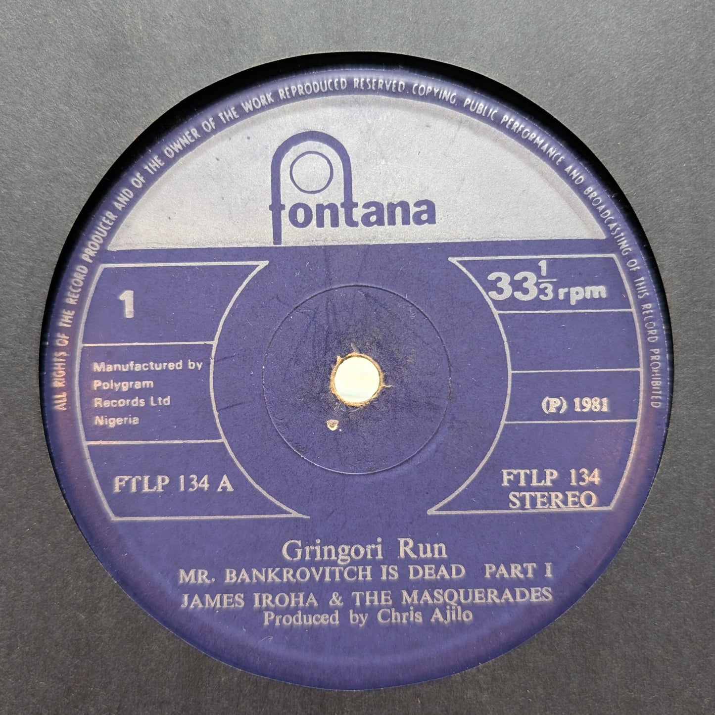 James Iroha & The Masquerades Run Gringory Run – Mr. Bankrovitch Is Dead