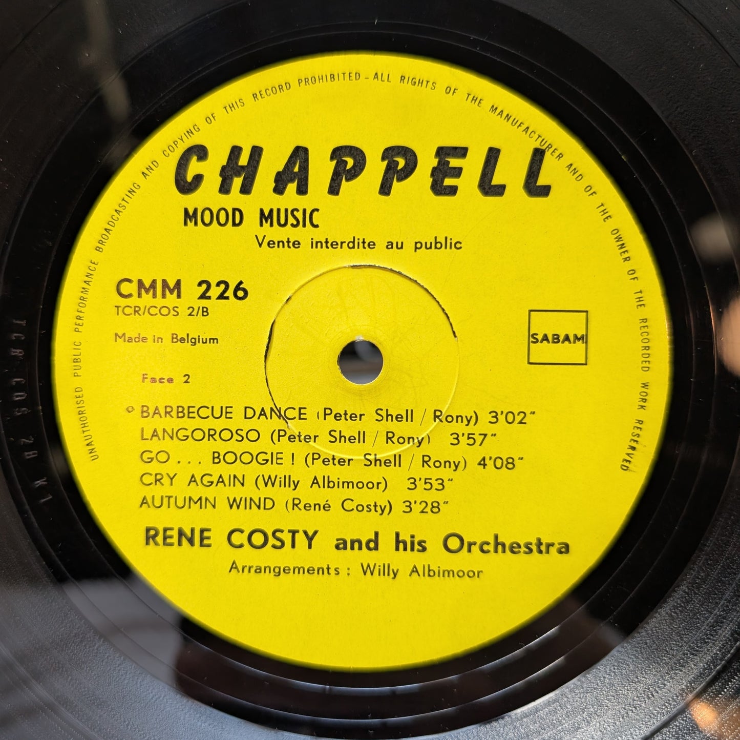 Orchestre René Costy - Chappell Mood Music Vol. 26 CMM226, 1972