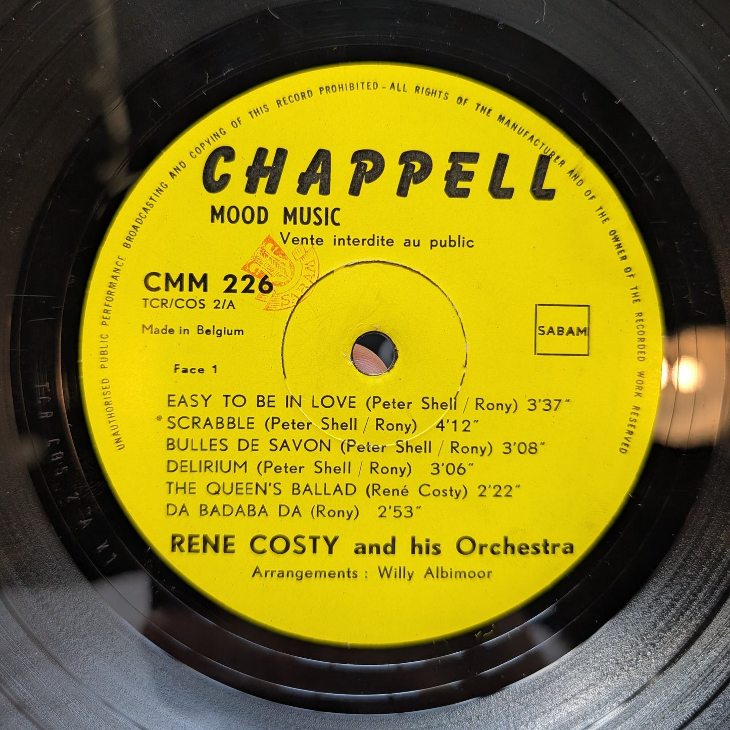Orchestre René Costy - Chappell Mood Music Vol. 26 CMM226, 1972
