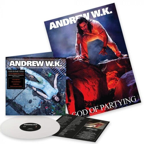 Andrew W.K. - God Is Partying (Parental Advisory Explicit Lyrics, Colored Vinyl, White, Poster)
