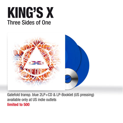 King's X - Three Sides Of One (Gatefold LP Jacket, Booklet, With CD, Clear Vinyl, Blue)