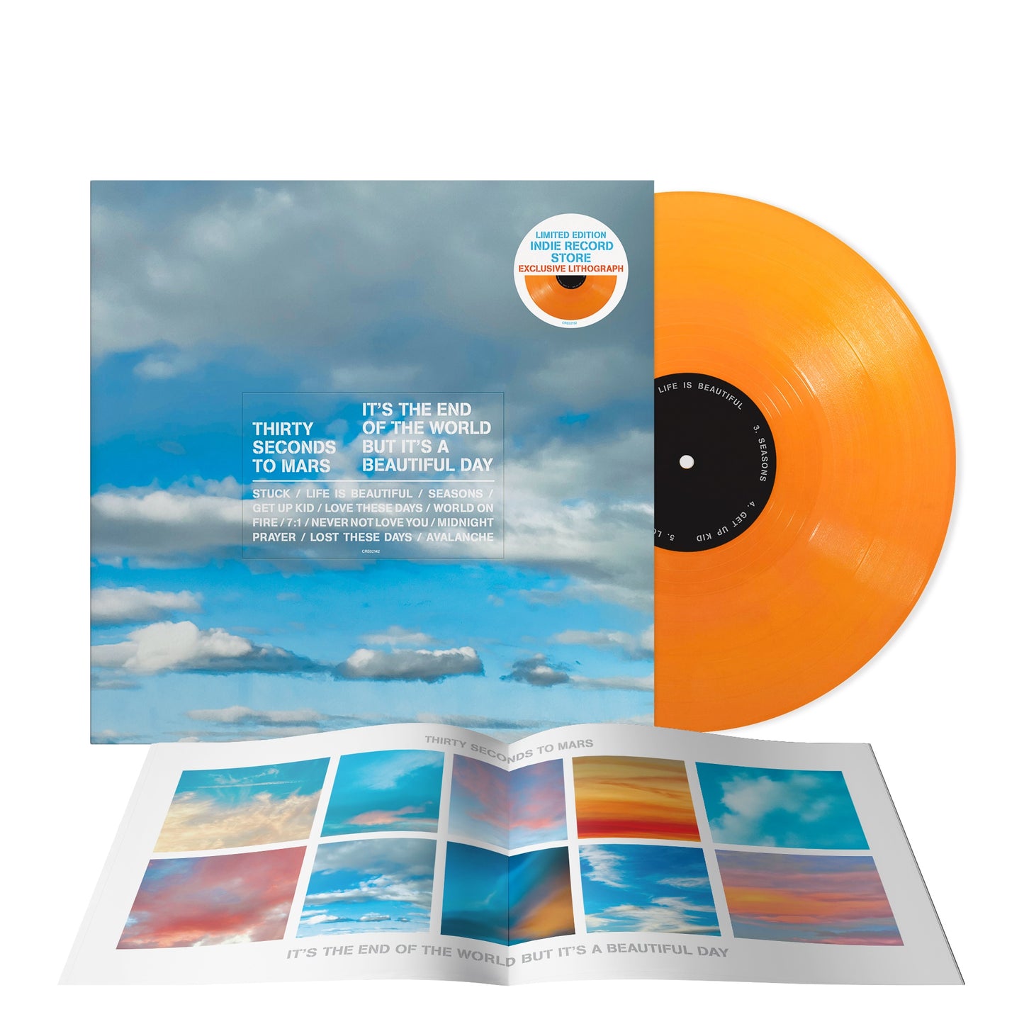 Thirty Seconds To Mars - It's The End Of The World But It's A Beautiful Day [Tangerine LP] [Alternate Cover]