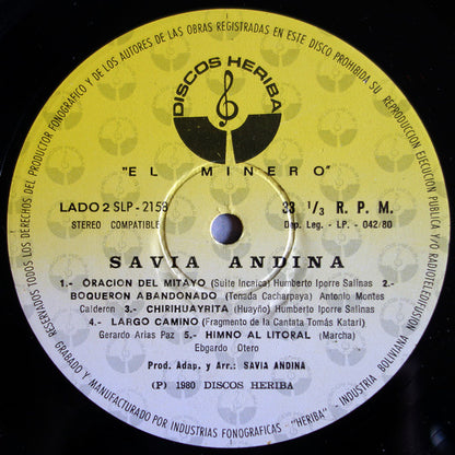 Savia Andina : El Minero (LP, Album, sle)