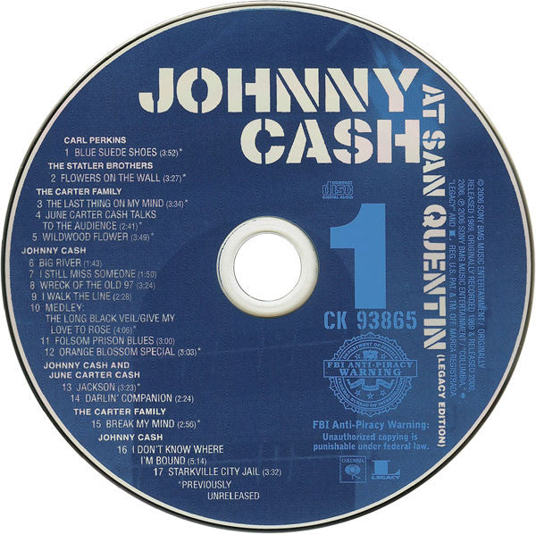Johnny Cash : At San Quentin (2xCD, Album, RM + DVD + Box)