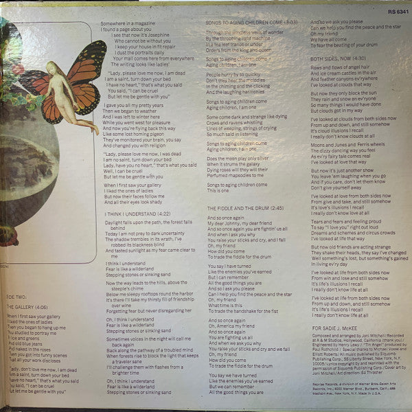 Joni Mitchell : Clouds (LP, Album, RE, Win)