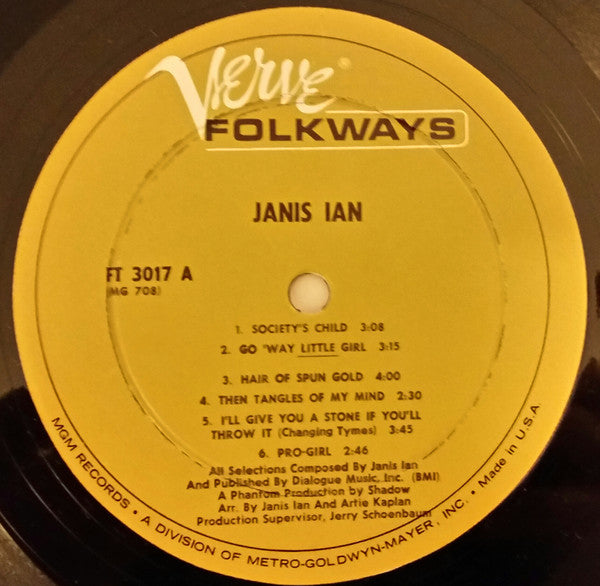 Janis Ian : Janis Ian (LP, Album, Mono)