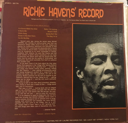 Richie Havens : Richie Havens' Record (LP, Album)