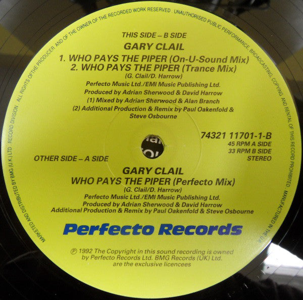 Gary Clail & On-U Sound System : Who Pays The Piper? (12", Single)