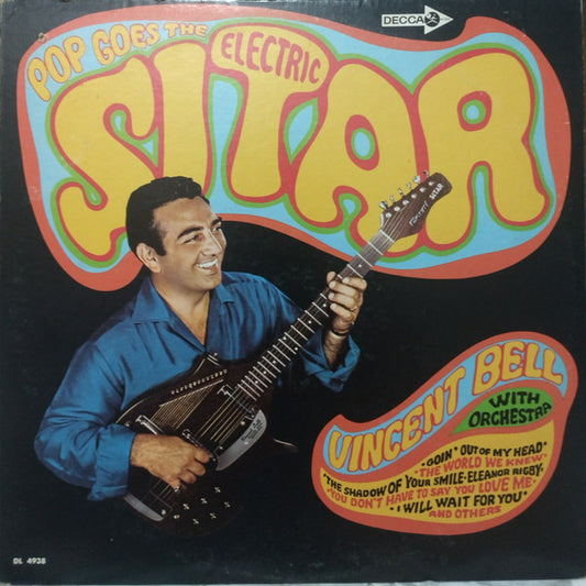 Vincent Bell With Orchestra : Pop Goes The Electric Sitar (LP, Mono)