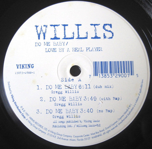 Gregg Willis : Do Me Baby (12")