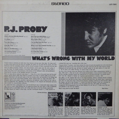 P.J. Proby : What's Wrong With My World (LP, Album, All)