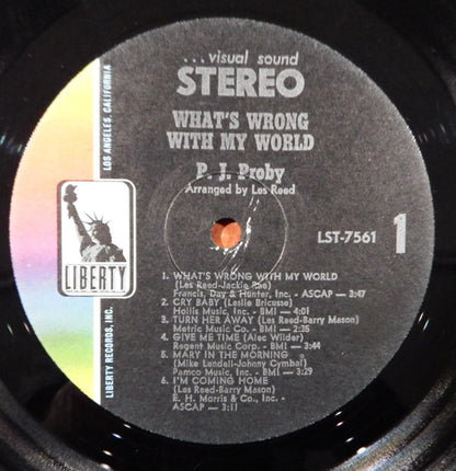 P.J. Proby : What's Wrong With My World (LP, Album, All)