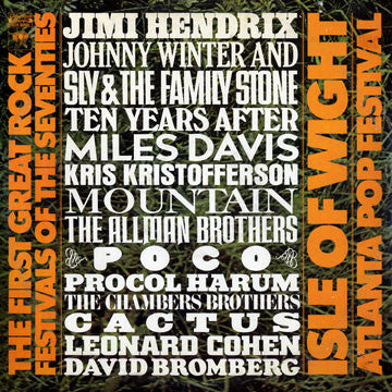 Various : The First Great Rock Festivals Of The Seventies - Isle Of Wight / Atlanta Pop Festival (3xLP, Album, Pit)