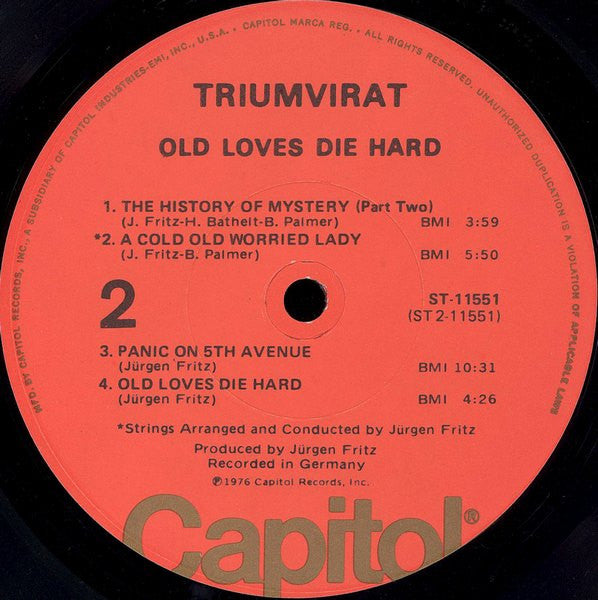 Triumvirat : Old Loves Die Hard (LP, Album, Win)