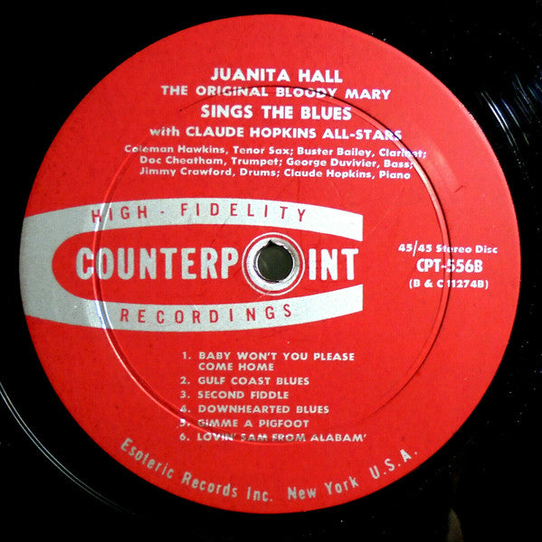 Juanita Hall With Claude Hopkins All Stars, Coleman Hawkins, Buster Bailey, Doc Cheatham, George Duvivier, Jimmy Crawford : The Original Bloody Mary Sings The Blues (LP, Album)