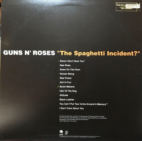 Guns N' Roses : "The Spaghetti Incident?" (LP, Album, Ltd, Ora)