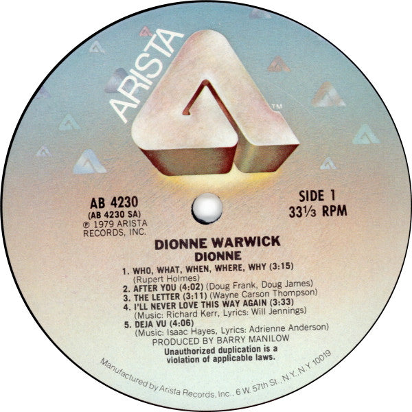 Dionne Warwick : Dionne (LP, Album, Ter)