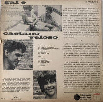Gal Costa E Caetano Veloso : Domingo (LP, Album, Mono)