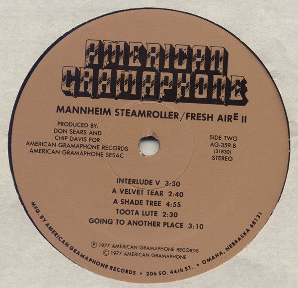 Mannheim Steamroller : Fresh Aire II (LP, Album)