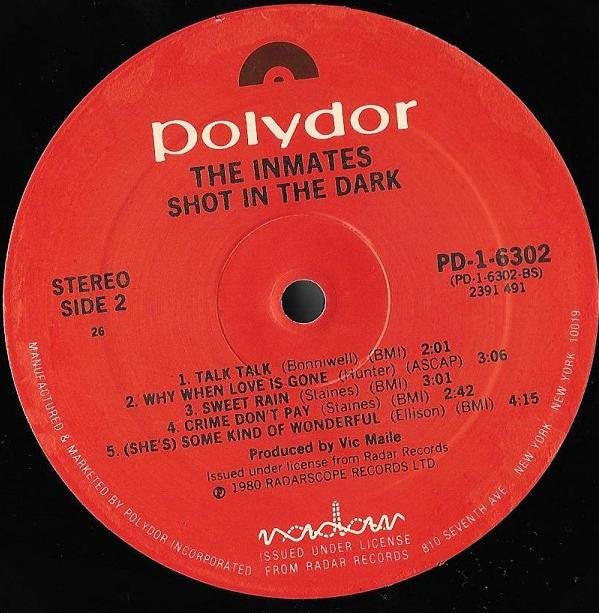 The Inmates (2) : Shot In The Dark (LP, Album, 26)