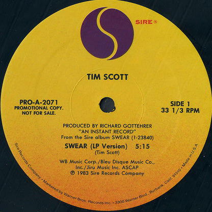 Tim Scott* : Swear (12", Promo)