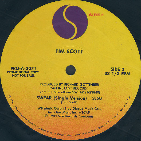 Tim Scott* : Swear (12", Promo)