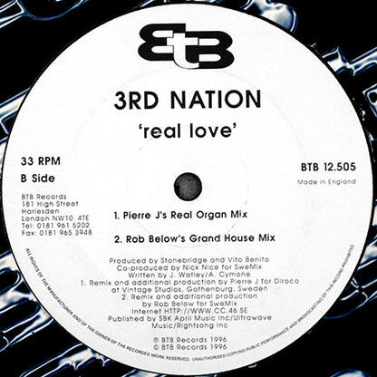 3rd Nation : Real Love (12")