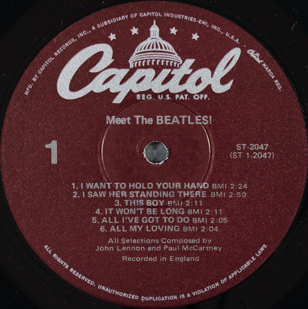 The Beatles : Meet The Beatles! (LP, Album, RE, Win)