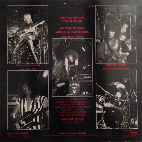 Lizzy Borden : Give 'Em The Axe (12")