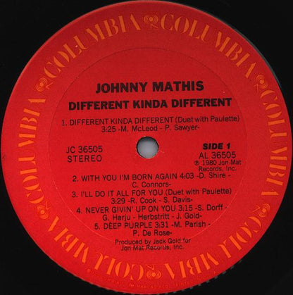Johnny Mathis : Different Kinda Different (LP, Album)