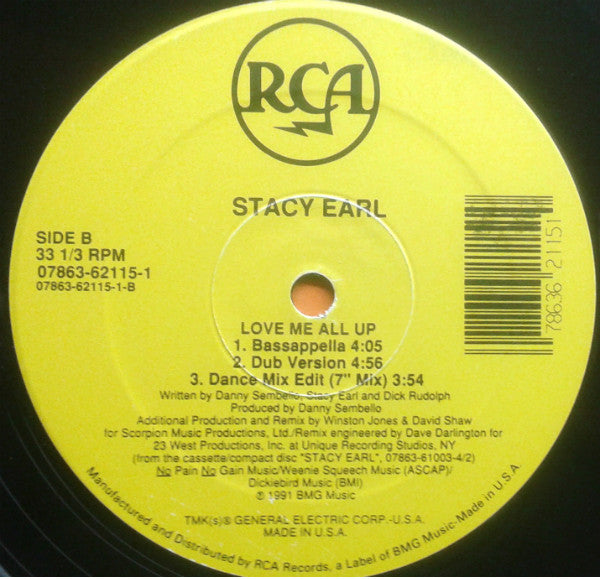 Stacy Earl : Love Me All Up (12", Maxi)