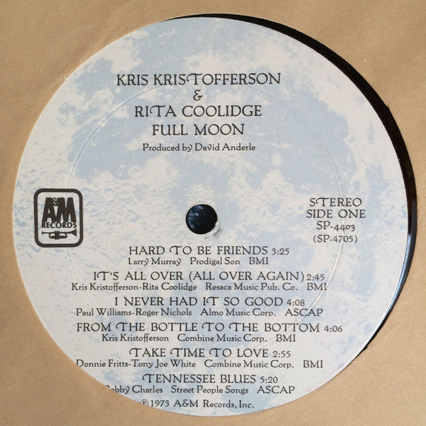 Kris & Rita* : Full Moon (LP, Album, Ter)