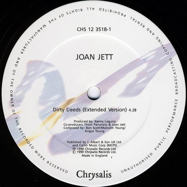 Joan Jett : Dirty Deeds (12", Maxi)