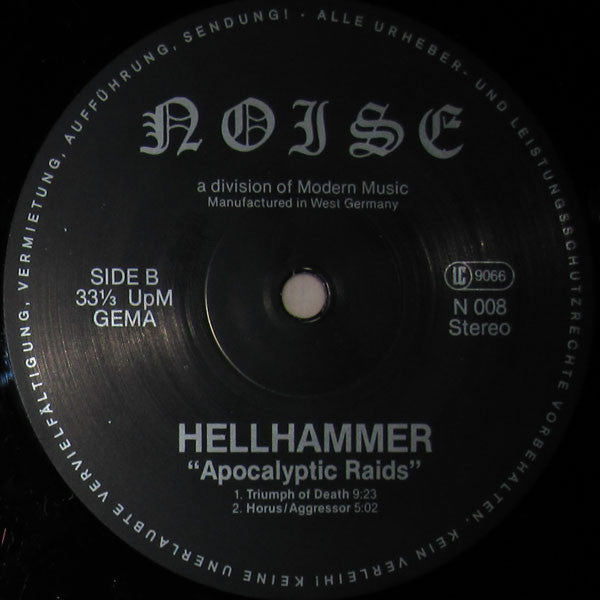 Hellhammer (2) : Apocalyptic Raids (12", EP)