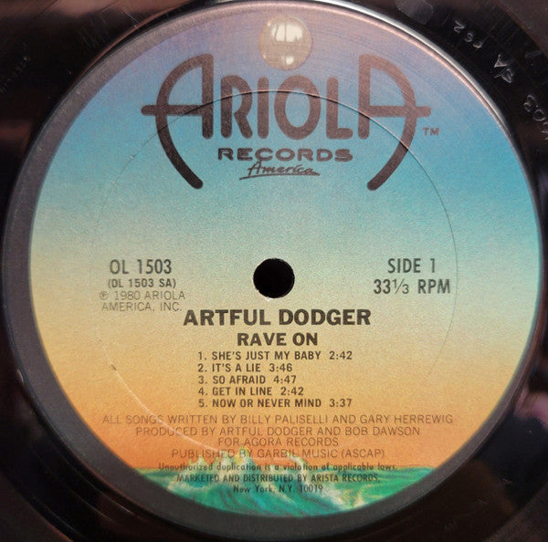 Artful Dodger (3) : Rave On (LP, Album, Ter)