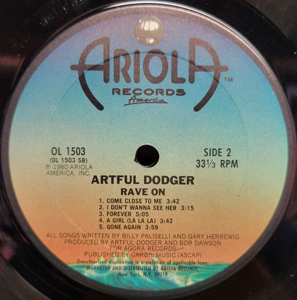 Artful Dodger (3) : Rave On (LP, Album, Ter)