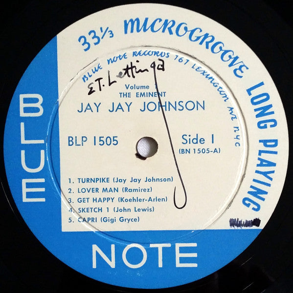 J.J. Johnson : The Eminent Jay Jay Johnson Volume 1 (LP, Comp, Mono)