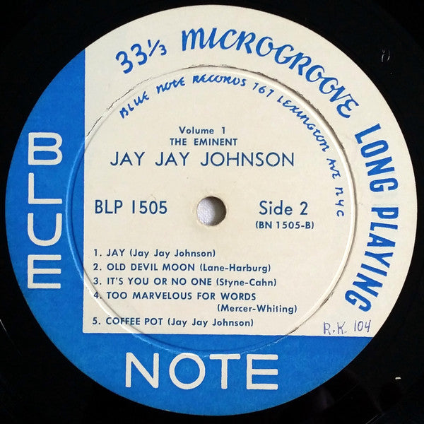 J.J. Johnson : The Eminent Jay Jay Johnson Volume 1 (LP, Comp, Mono)