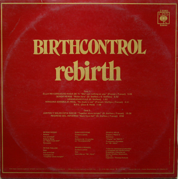 Birth Control : Rebirth = Renacimiento (LP, Album)