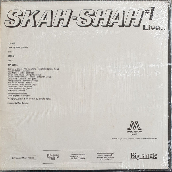 Skah Shah # 1 : Live... (12", Maxi)