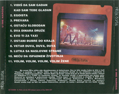 Riblja Čorba : U Ime Naroda (CD, Album)
