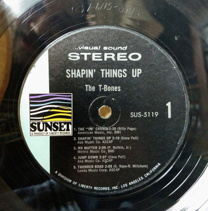 The T-Bones : Shapin' Things Up (LP, Album, Styrene, She)