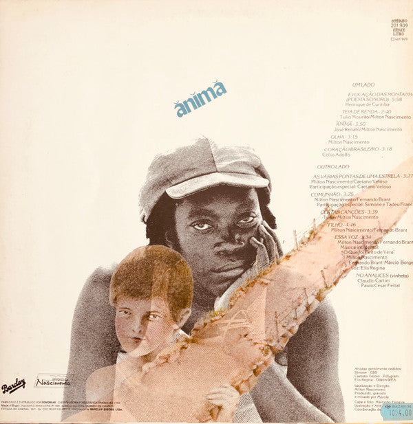 Milton Nascimento : Anima (LP, Album, RE)