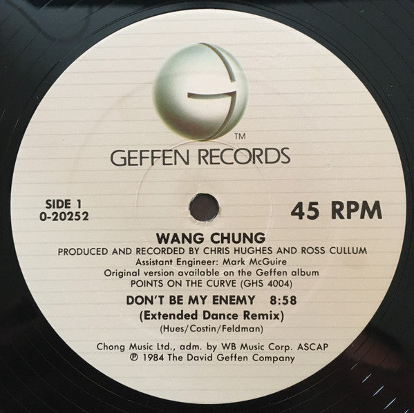 Wang Chung : Don't Be My Enemy / Wait (12", Maxi, All)