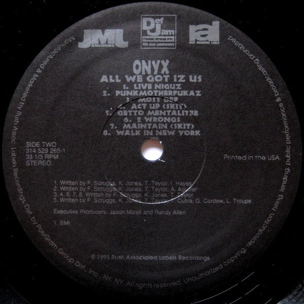 Onyx : All We Got Iz Us (LP, Album)
