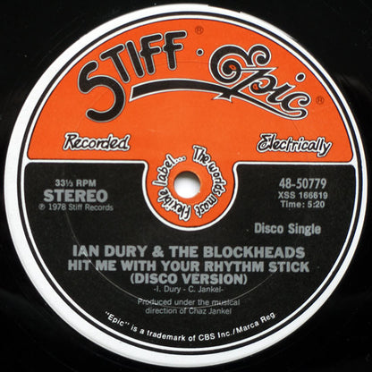 Ian Dury And The Blockheads : Reasons To Be Cheerful, Pt. 3 (12", Single)