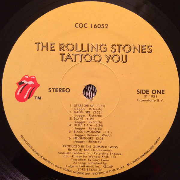 The Rolling Stones : Tattoo You (LP, Album, SP )