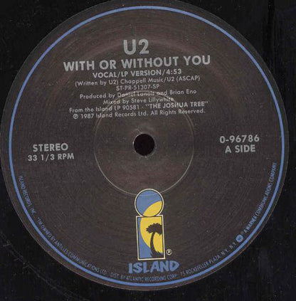 U2 : With Or Without You (12", SRC)